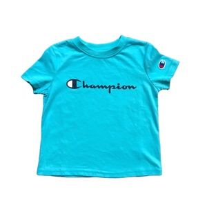 CHAMPION TODDLER TURQUOISE BLUE T-SHIRT SIZE 2T